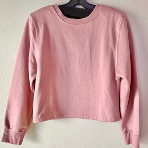 Zara Shoulder Pad Cropped Sweatshirt